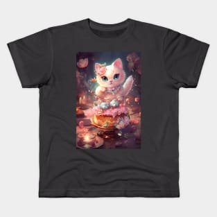 Cute Dessert Kitty Kids T-Shirt